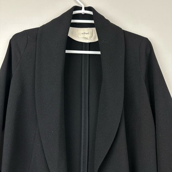 Aritzia Wilfred Chevalier Jacket Black 2 Open Front - Picture 4 of 13
